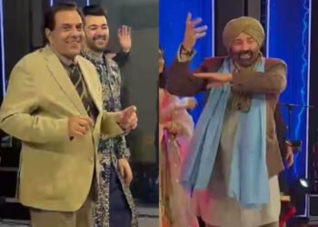 पोते के संगीत में झूमे सुपर स्टार धर्मेंद्र